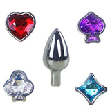 JRL 4x2 Crystal Jewelled Stainless Steel Deformable Anal Plug Kit