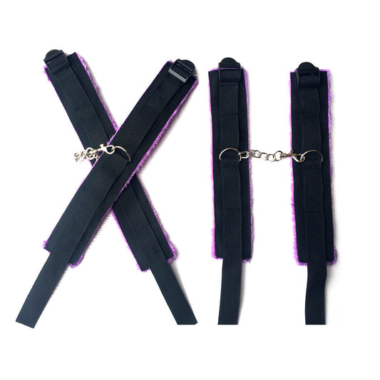 BDSM 11-Piece Beginners Fetish Bondage Kit - Black Restraint Set