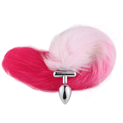 RY Deformable Cosplay Wild Fox Tail Butt Plug & Furry Ear Hair Band - Black