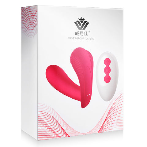 WEYES Butterfly Auto Heating Remote Control Wearable Vibrator