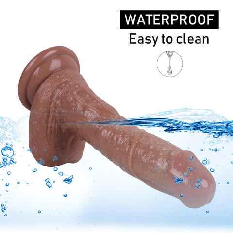 MD 8.66" Super Realistic Dildo with Suction Cup - Brown