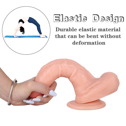 MD 8.66" Super Realistic Dildo with Suction Cup - Flesh