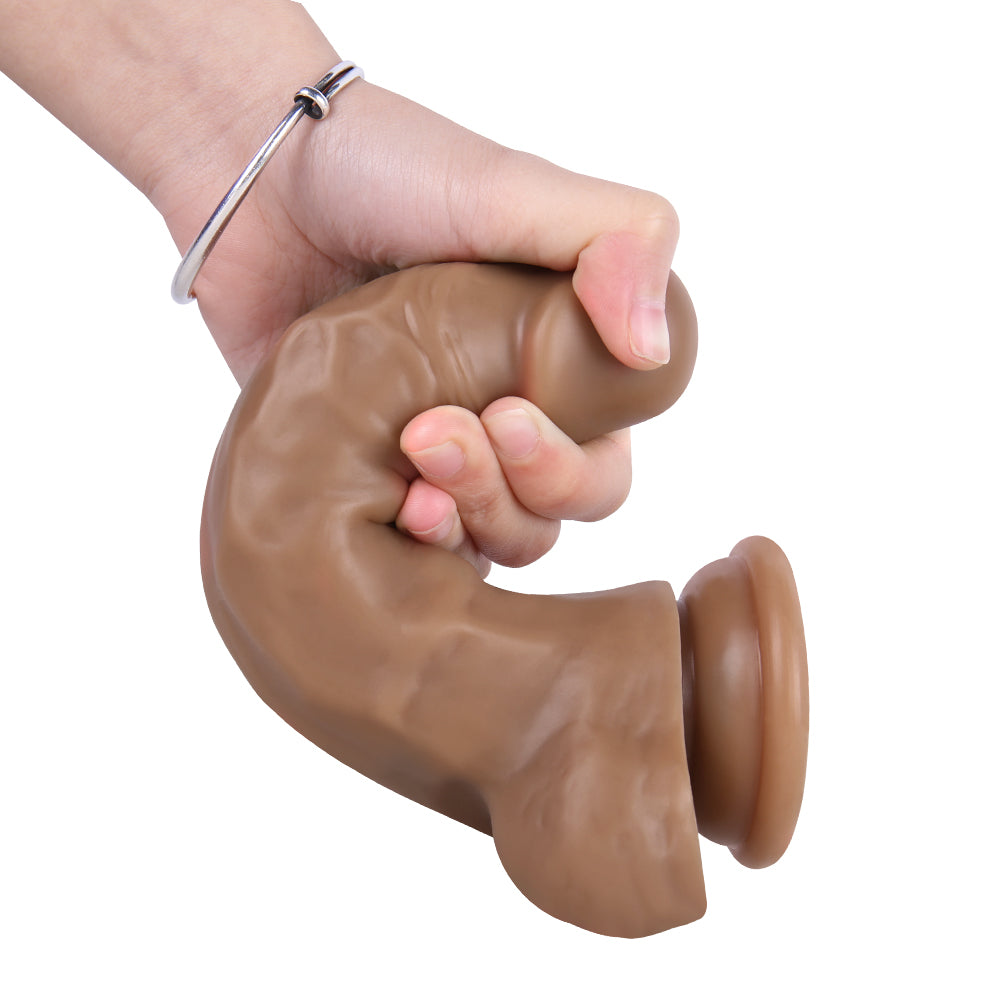 MD 7.48" Mustang Silicone Thick Realistic Dildo - Brown