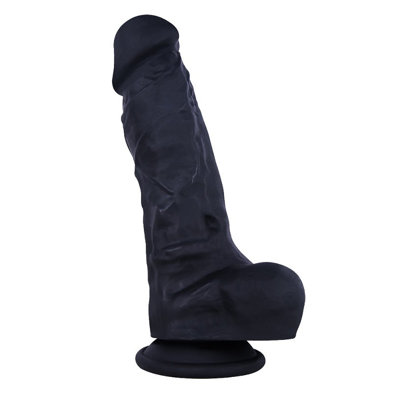 MD 8.86" Mustang Silicone Thick Realistic Dildo - Black