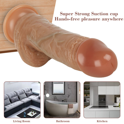 MD 7.48" Realistic Silicone Dildo with Suction Cup