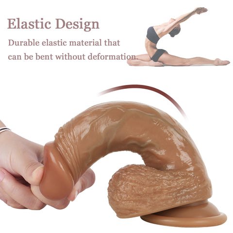 MD 7.48" Realistic Silicone Dildo with Suction Cup