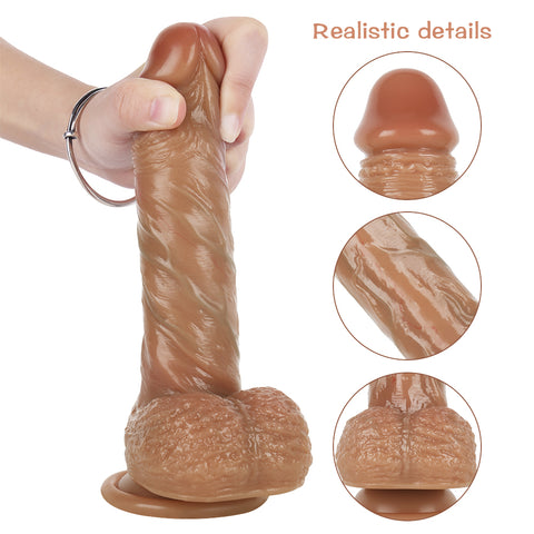 MD 7.48" Realistic Silicone Dildo with Suction Cup