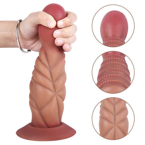 MD 8.66" Grenade Fantasy Realistic Dildo / Anal Plug - Light Brown