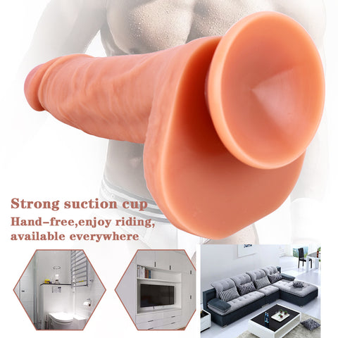 MD 7.87" Silicone Thick Super Realistic Dildo - Flesh