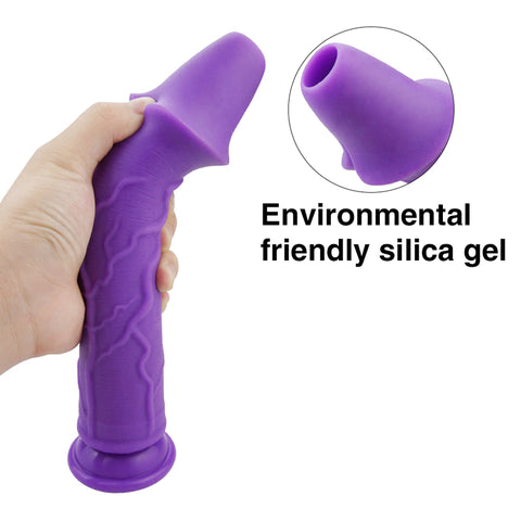 MD Phenix 24.5cm Silicone Dildo & Butt Plug - Purple