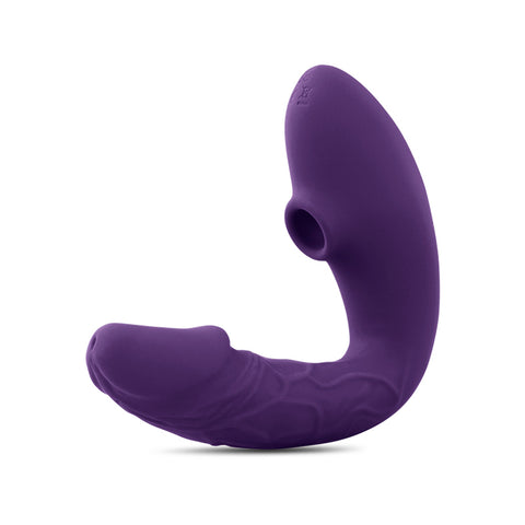MOLE Clit Suction G-Spot Vibrator Dildo - Purple