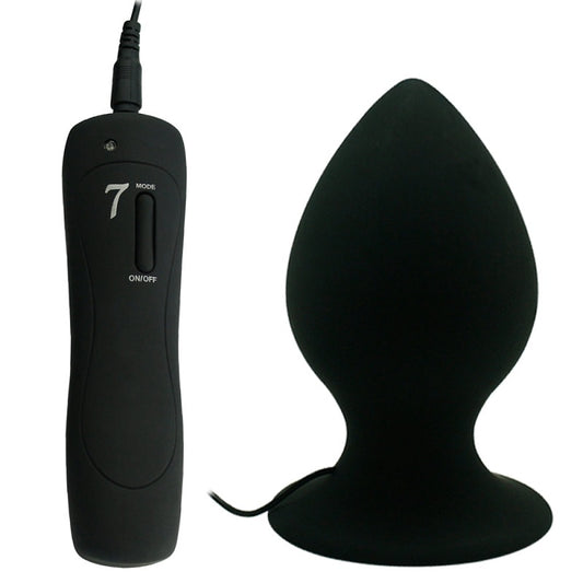 Aphrodisia - Extra Large Vibrating Anal Plug - Black