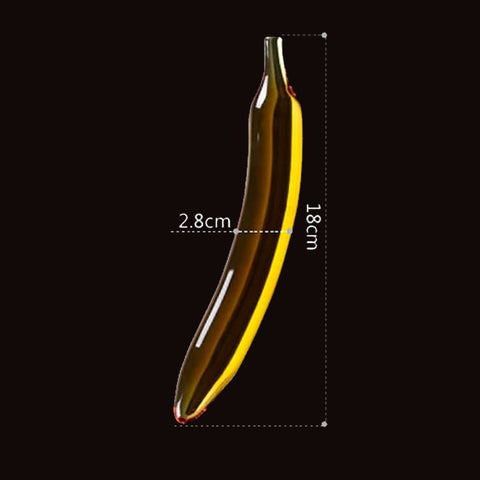 Crystal Glass Banana Crystal Anal Plug Dildo