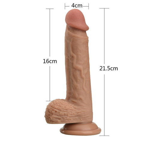 DY 21.5cm Super Realistic Silicone Dildo with Suction Cup