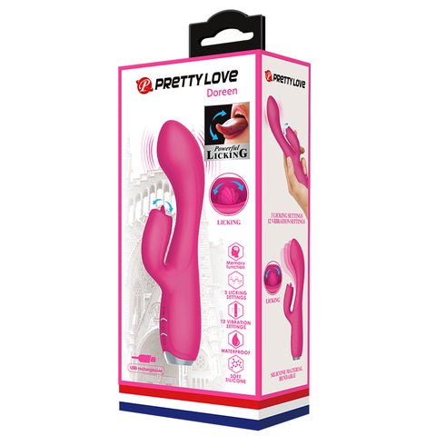 PRETTY LOVE Doreen Clit Licking & GSpot Rabbit Vibrator