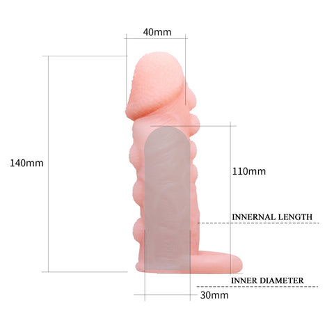 BAILE-Brave Man Realistic Extender Penis Sleeve