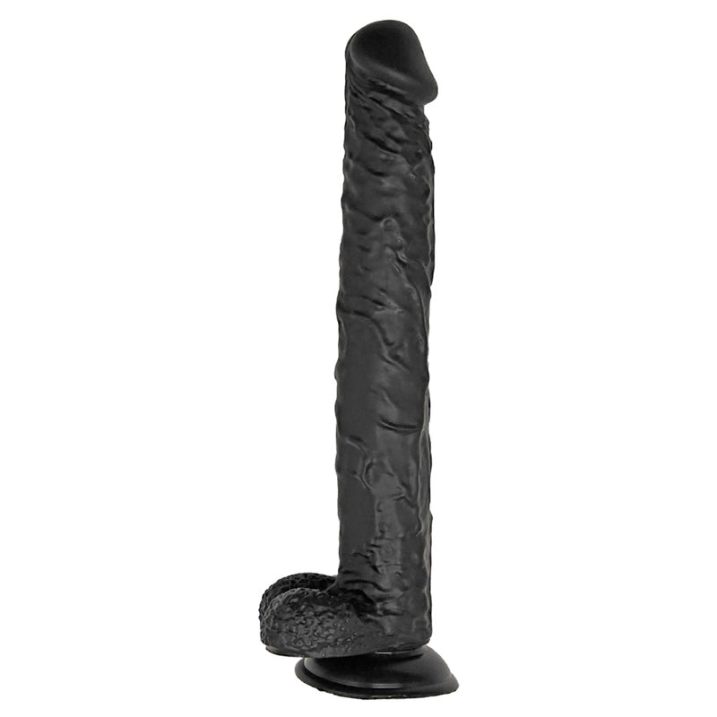 MD Laser Super X-Large Realistic Dildo & Anal Snake 40cm- Black