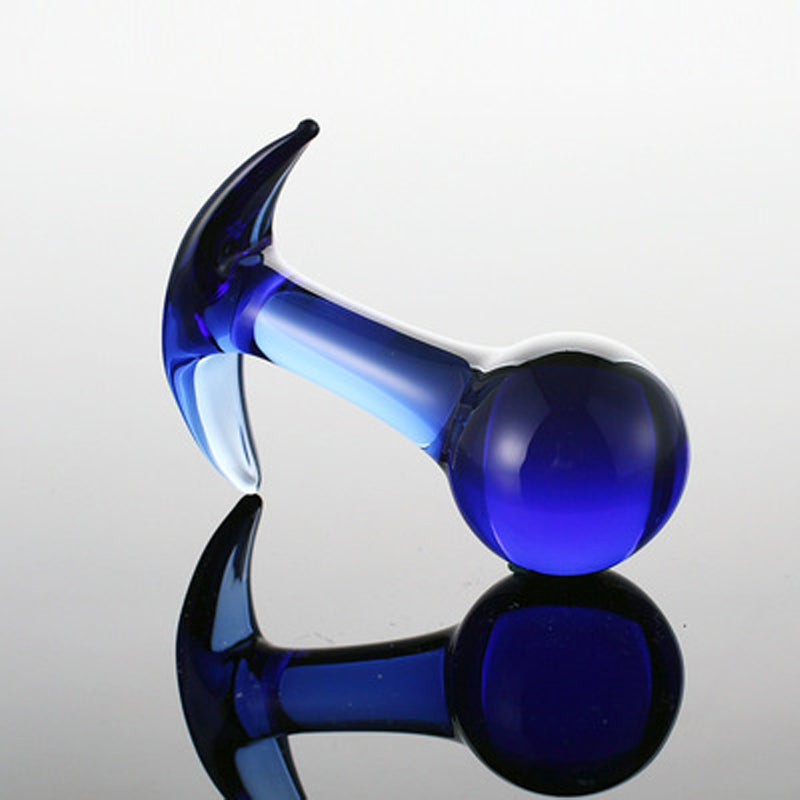 Blue Elves Crystal Glass Anal Plug - Bubble Edition