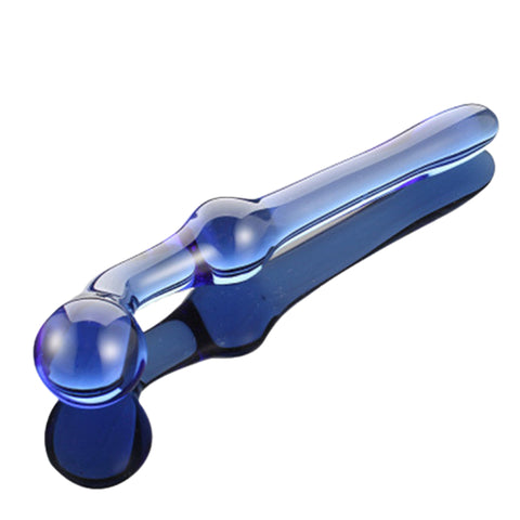 Blue Elves Crystal Glass Anal Plug - Wand Edition