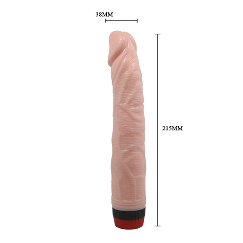 BAILE Rockin Dong Cyber Skin Vibrating Realistic Dildo - 21.5cm