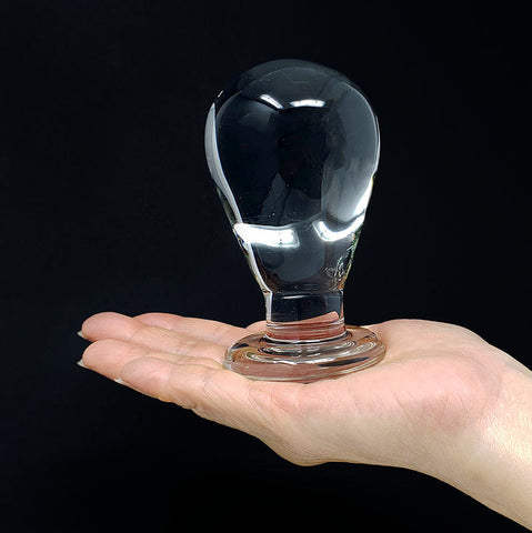 Crystal Glass Wearable Bulb Anal Plug - S/M/L
