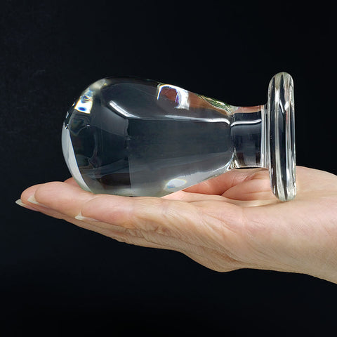 Crystal Glass Wearable Bulb Anal Plug - S/M/L
