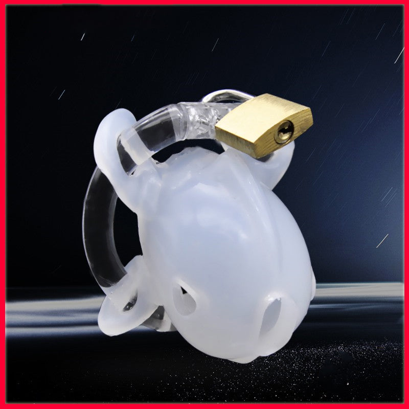 Imprison Bird A501A Silicone Male Chastity Device Cage Kit - Black & White Options