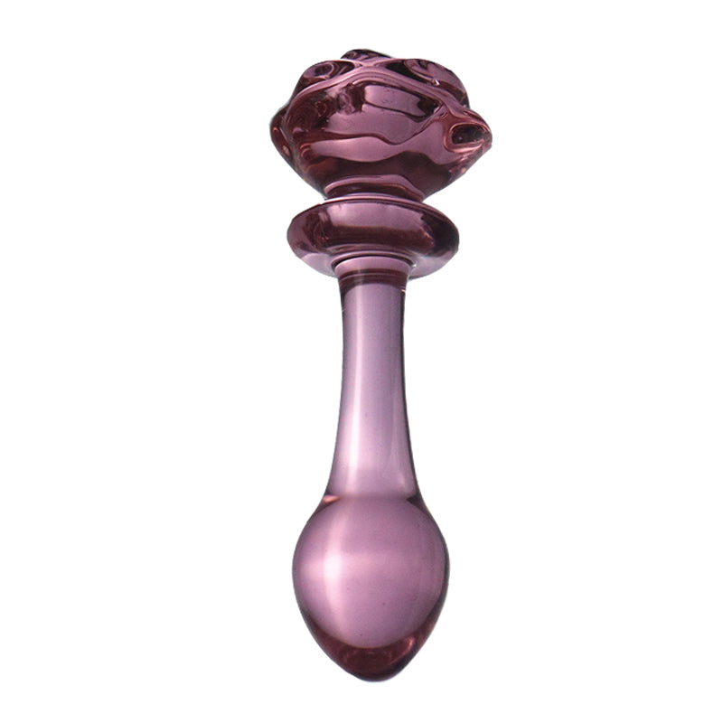 Luxury Rose Crystal Glass Butt Plug / Anal Beads / Thruster Dildo