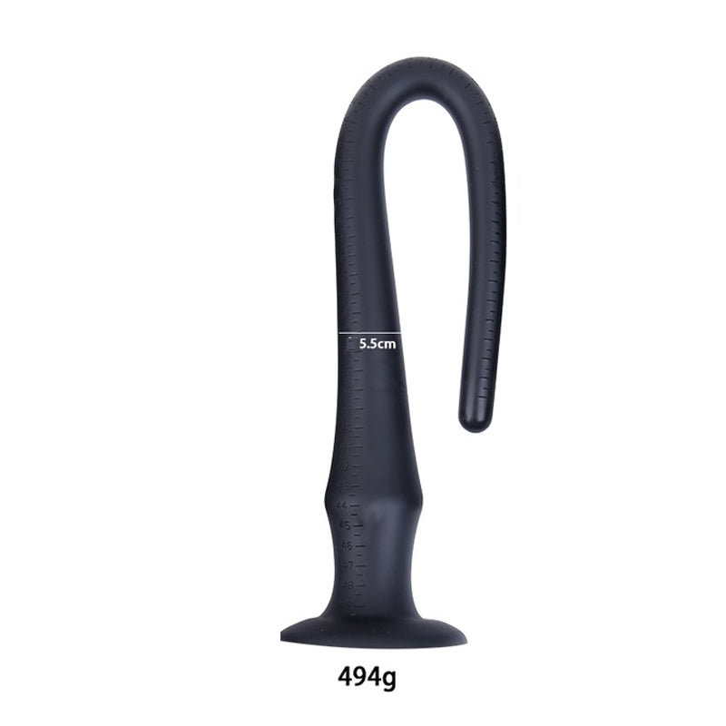 MD Dragon Whip Extremely Long Anal Snake Anal Plug - Silicone Colon Snake Black / 4 Size 30cm-60cm