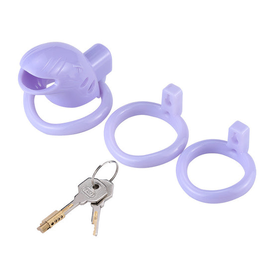MD Bird Male Chastity Cage Penis Cage - White 3 Rings