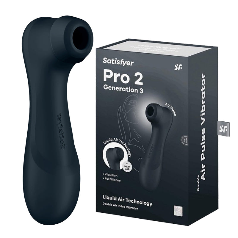 Satisfyer Pro 2 G3 Liquid Vibration Clitoral Stimulator - Dark Grey