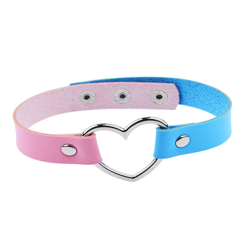 RY Cosplay Furry Fox Tail Anal Plug/Headband/Collar/Nipple Clamps Cosplay Kit - Blue&Pink