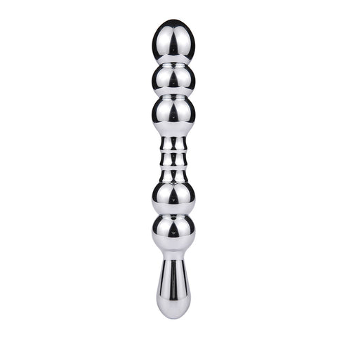 RY Stainless Steel 21cm Anal Beads & Butt Plug