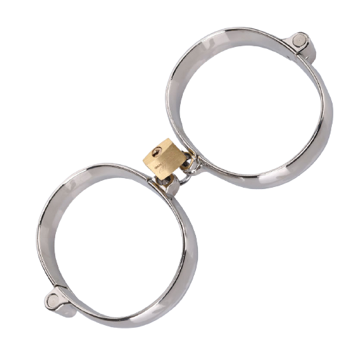 Metal Bondage Wrist Cuffs / Handcuffs with Padlock - Small