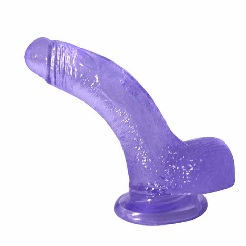 MD 20cm Crystal Realistic Dildo - Light Purple