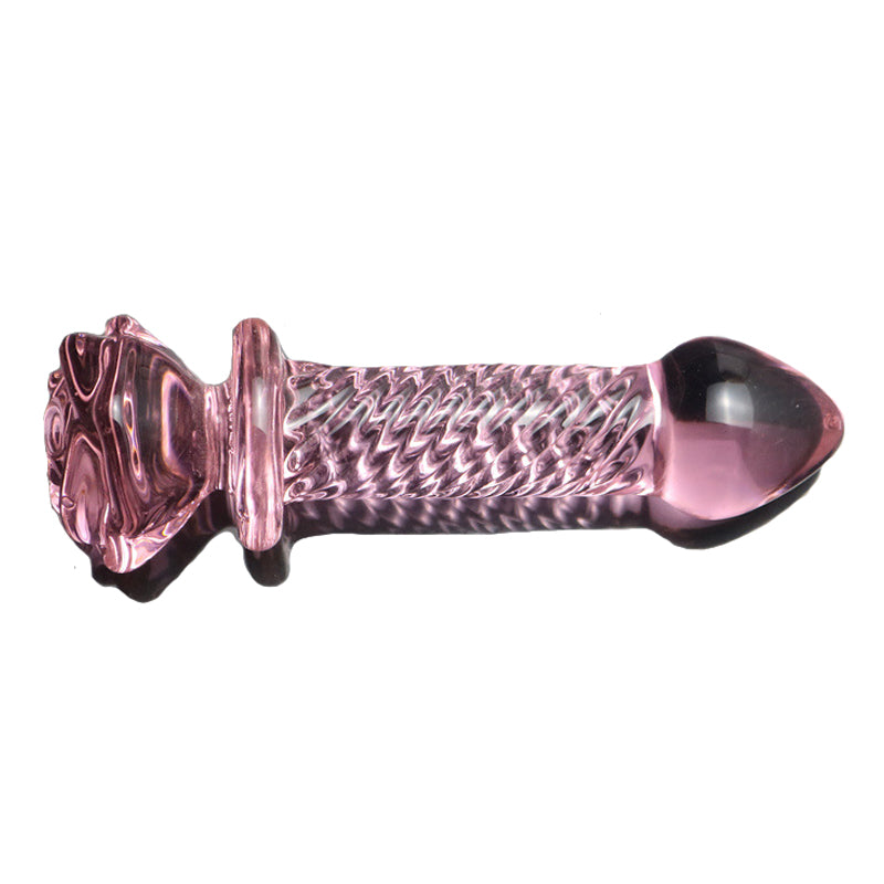 Luxury Rose Crystal Glass Butt Plug / Anal Beads / Thruster Dildo