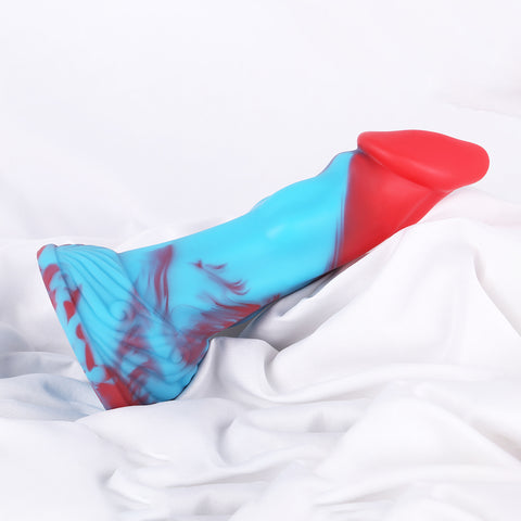 MD Snake 8.66 inch Bad Dragon Realistic Dildo - Silicone Red/Blue