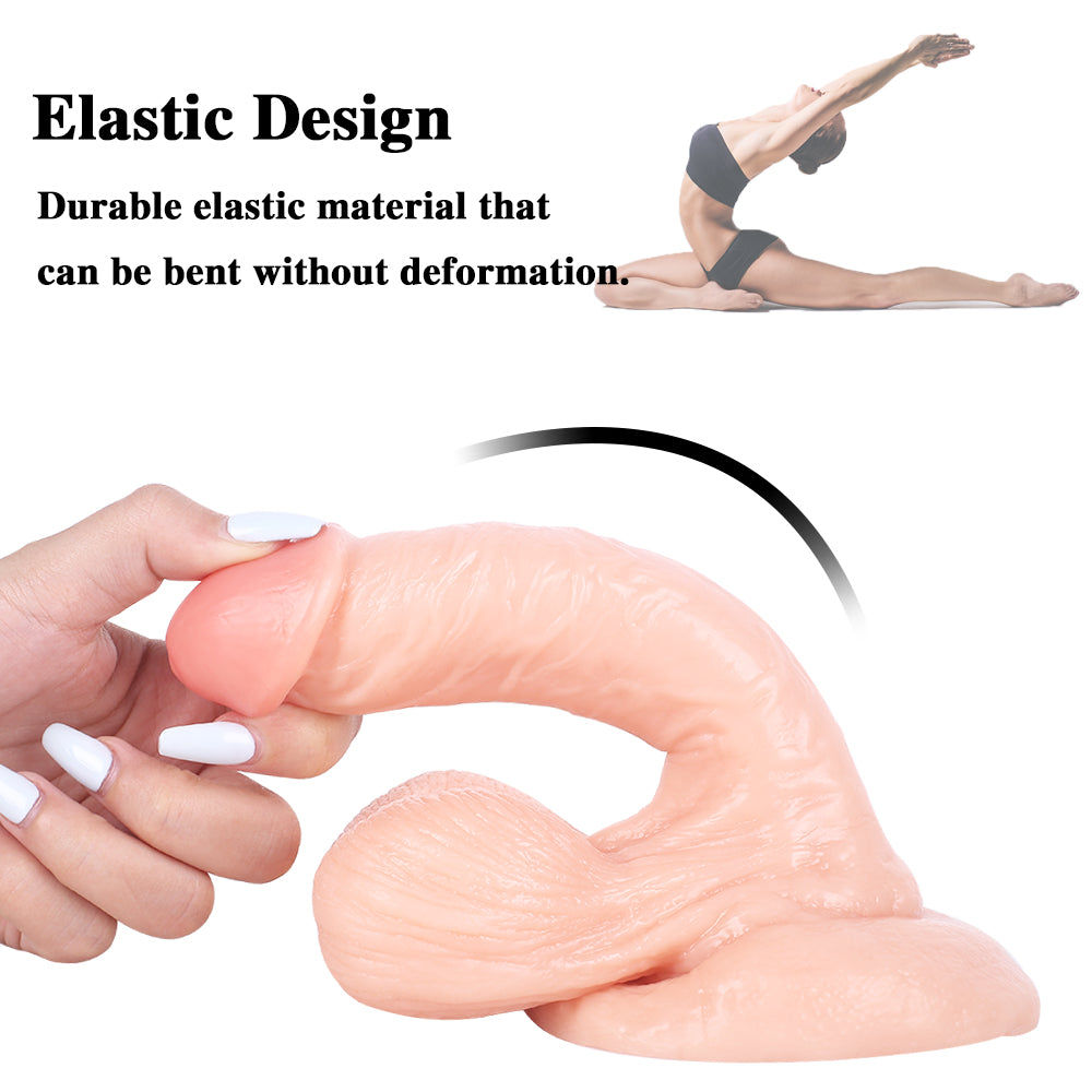 MD Super Realistic Dildo with Large Ball - Flesh S/M/L