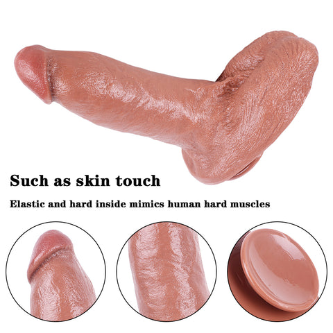 MD 9.84" Super Giant Realistic Dildo with Large Base - Brown