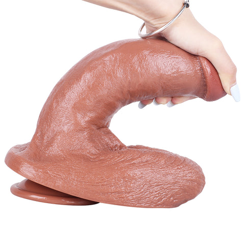 MD 9.84" Super Giant Realistic Dildo with Large Base - Brown