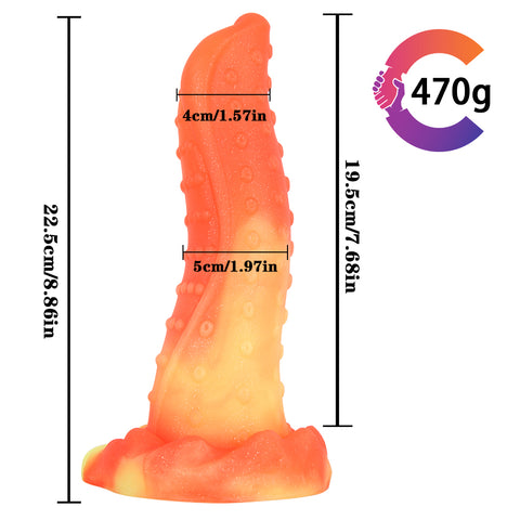 MD Alien Silicone Fantasy Dildo / Anal Plug - Orange Arowana