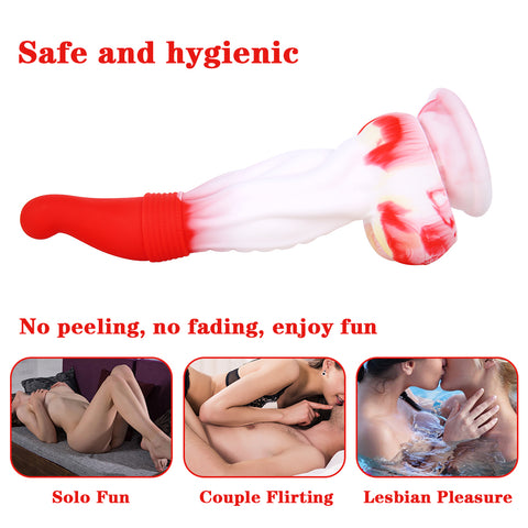 MD 9.05 inch Alien Silicone Realistic Fantasy Dildo / Anal Plug