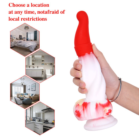 MD 9.05 inch Alien Silicone Realistic Fantasy Dildo / Anal Plug