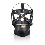 BDSM Leather Bondage Fetish Mask Hood