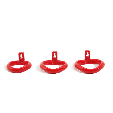 MD Bird Male Chastity Cage Penis Cage - Red 3 Rings