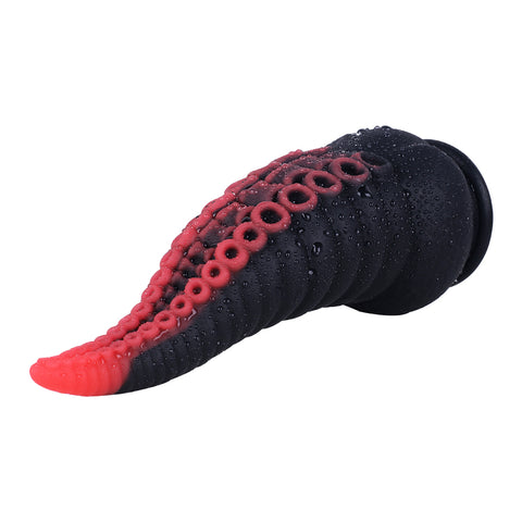 MD 8.86 inch Octopus Tentacles Silicone Fantasy Dildo / Anal Plug - Red-Black