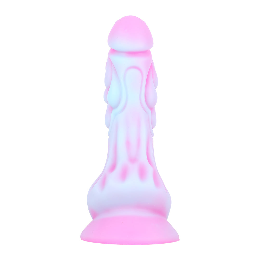 MD 8.27" Monster Silicone Realistic Fantasy Dildo - Pink/White