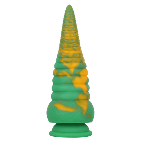 MD 8.86 inch Octopus Tentacles Silicone Fantasy Dildo / Anal Plug - Yellow Green
