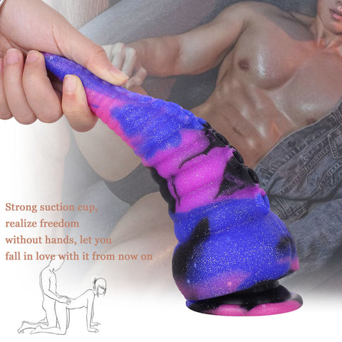 MD 8.86 inch Octopus Tentacles Silicone Fantasy Dildo / Anal Plug - Star Sky