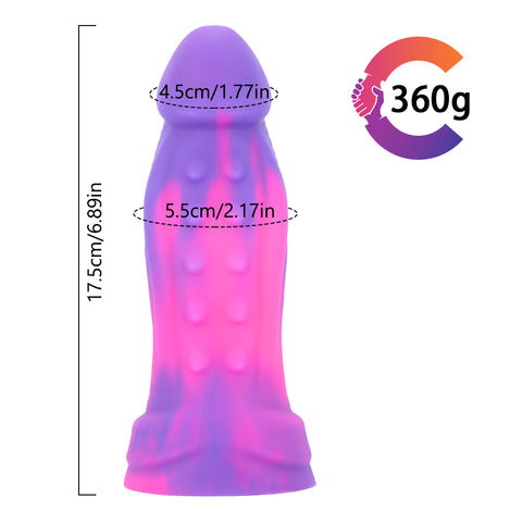 MD 6.89 inch King Of Alien Realistic Dildo / Silicone Large Anal Plug